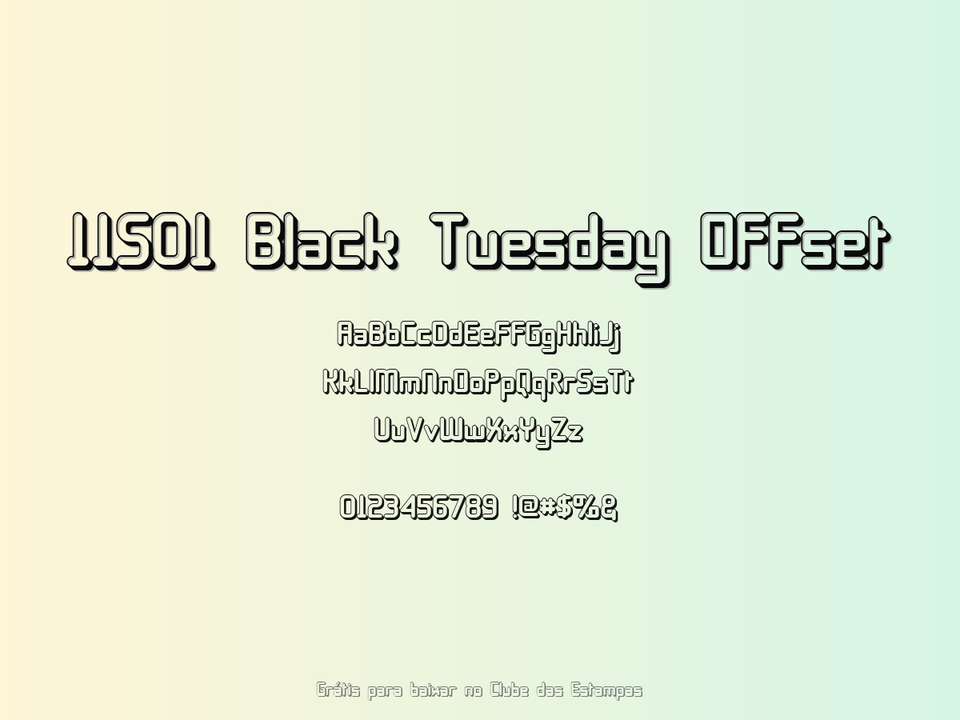 Fonte 11s01 Black Tuesday Offset Grátis Para Baixar