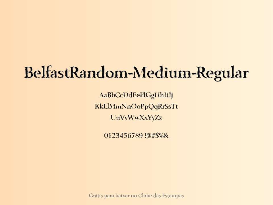 Fonte Belfastrandom Medium Regular Grátis Para Baixar