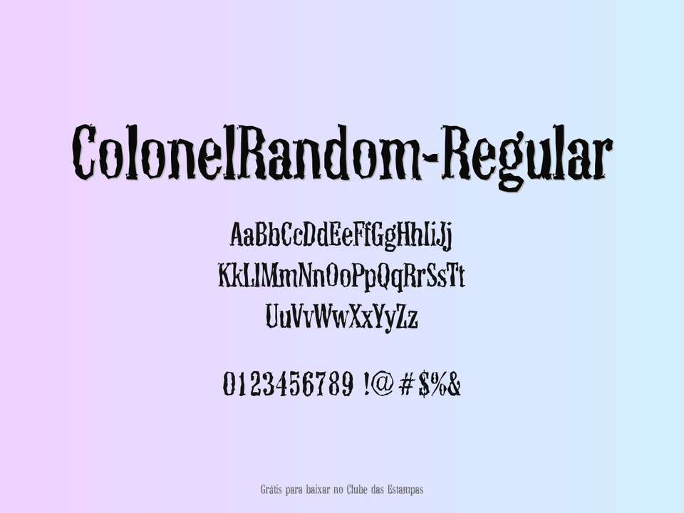 Fonte Colonelrandom Regular Grátis Para Baixar