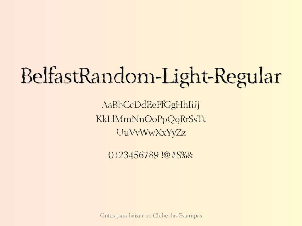 Fonte Belfastrandom Light Regular Grátis Para Baixar