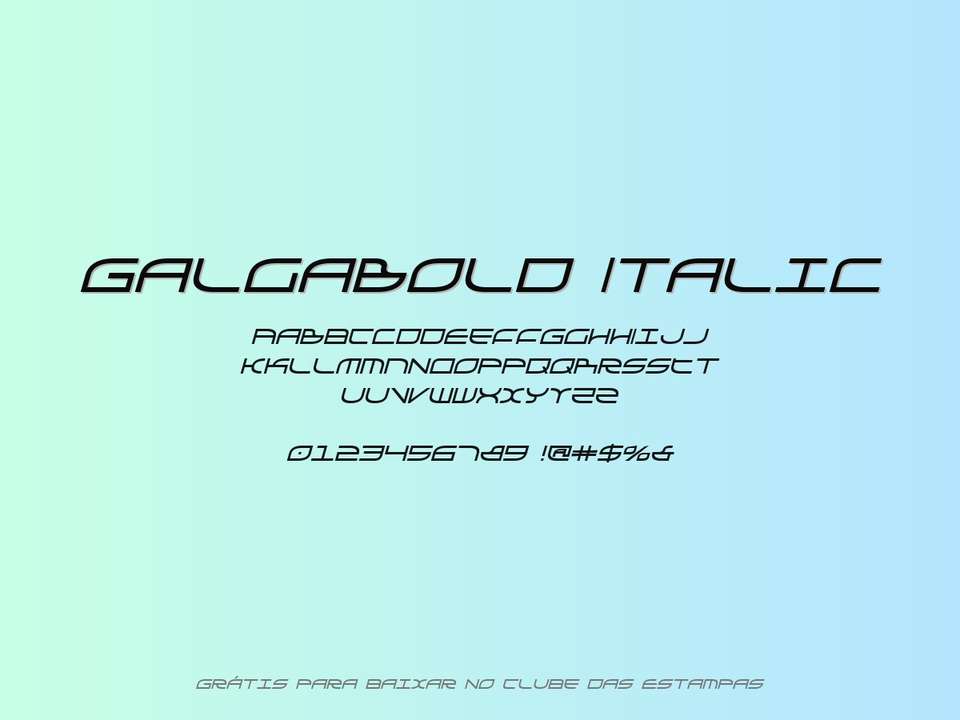 Fonte Galgabold Italic Grátis Para Baixar