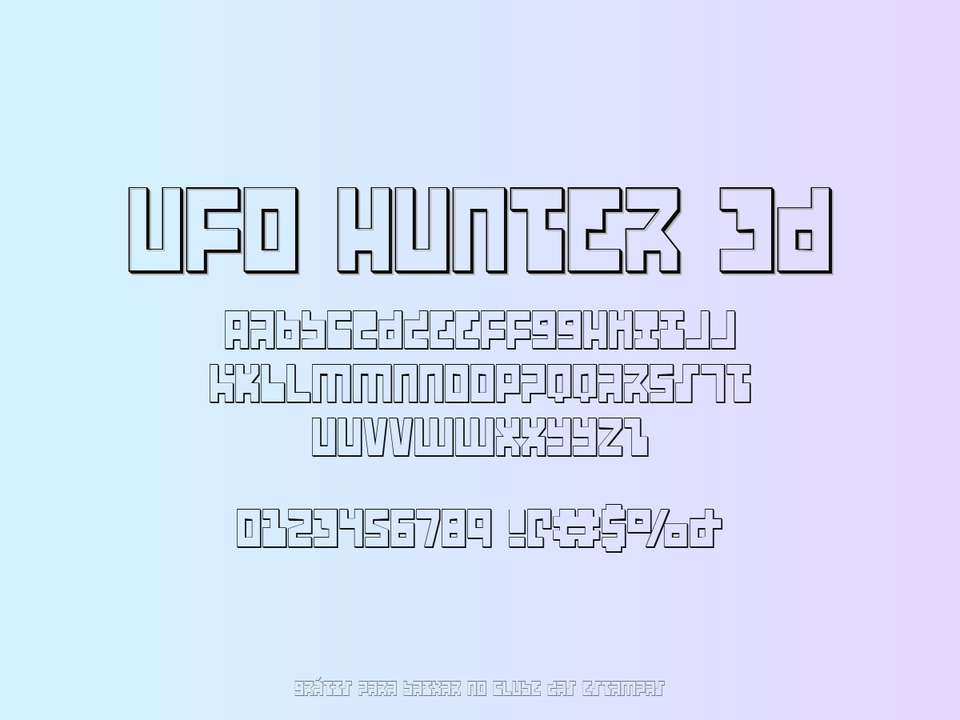 Fonte Ufo Hunter 3d Grátis Para Baixar
