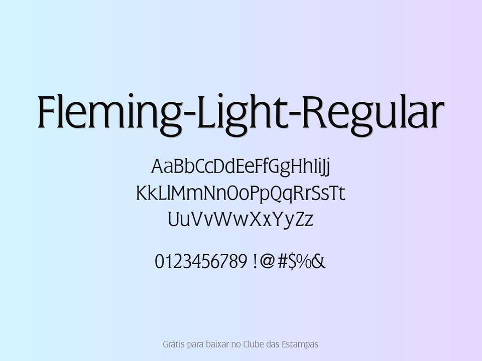 Fonte Fleming Light Regular Grátis Para Baixar