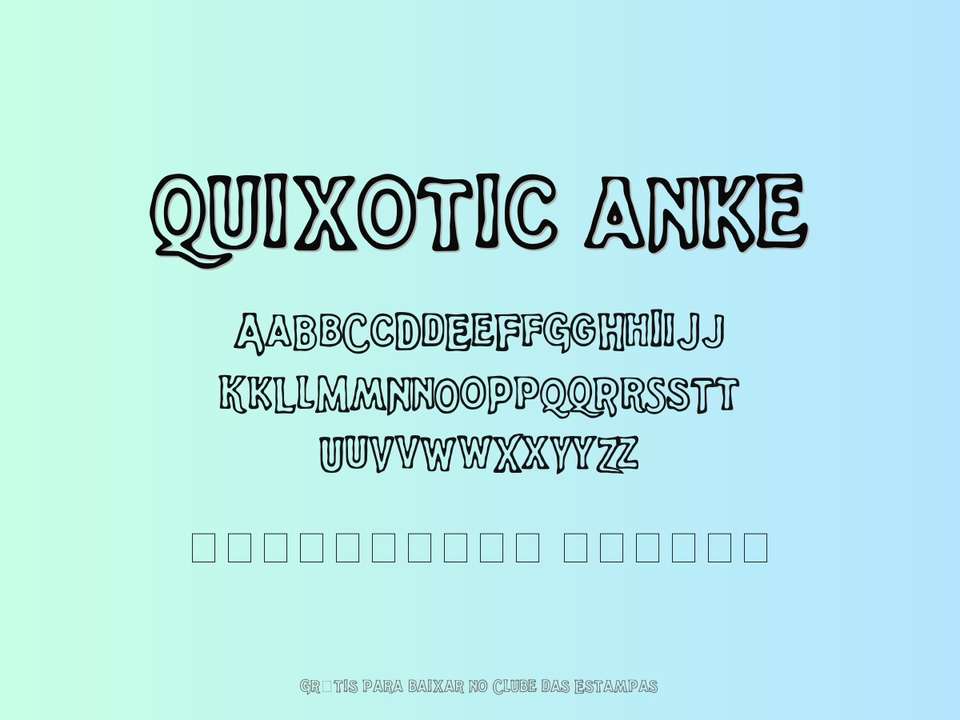 Fonte Quixotic Anke Grátis Para Baixar