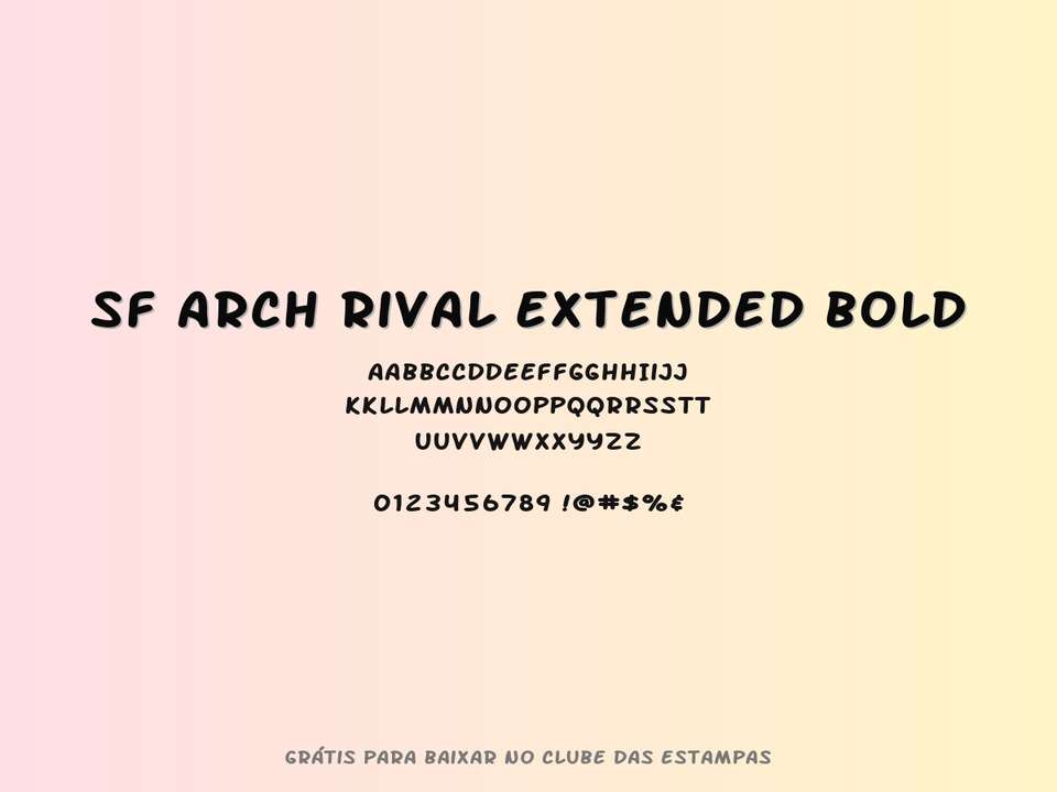 Fonte Sf Arch Rival Extended Bold Grátis Para Baixar