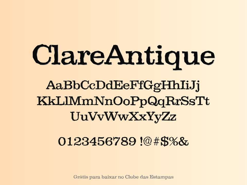Fonte Clareantique Grátis Para Baixar