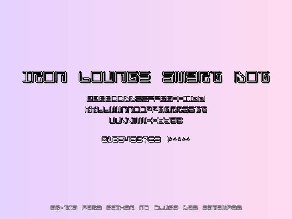 Fonte Iron Lounge Smart Dot Grátis Para Baixar