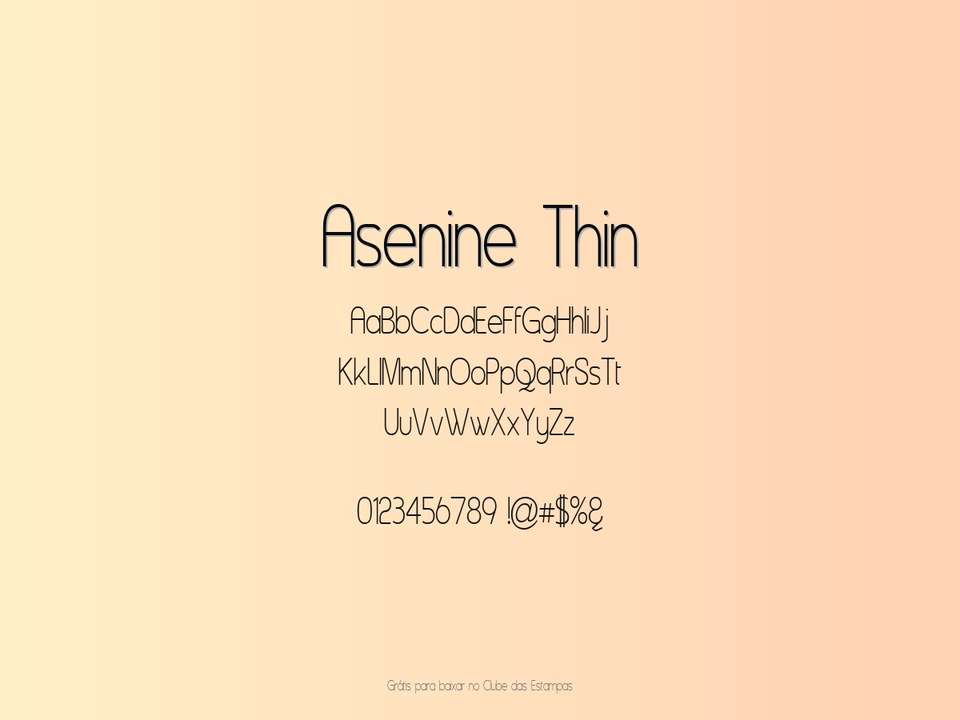 Fonte Asenine Thin Grátis Para Baixar