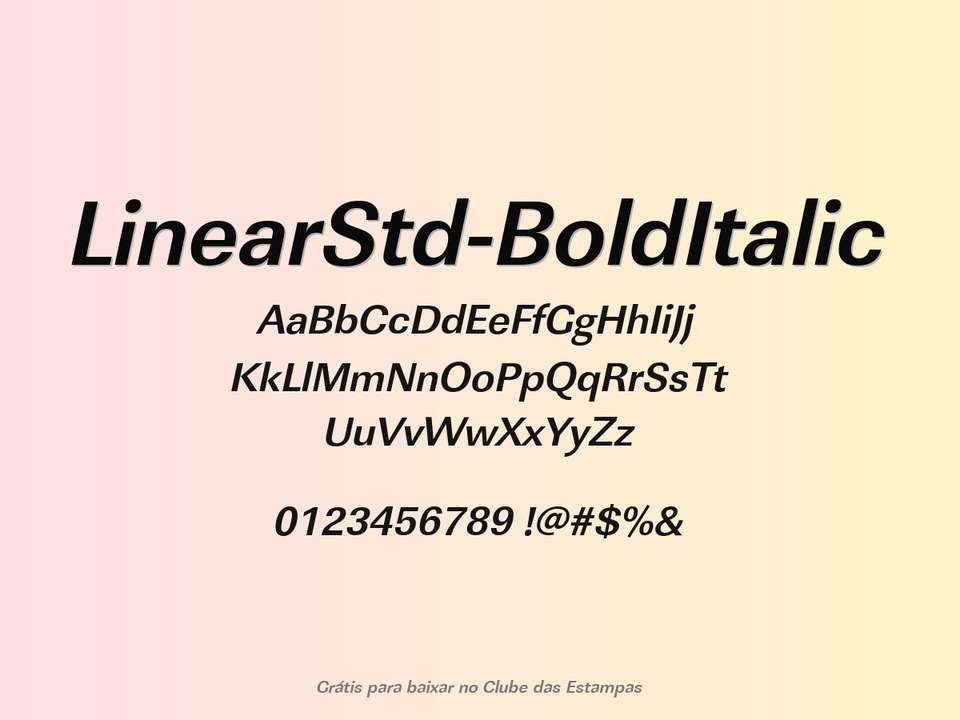 Fonte Linearstd Bolditalic Grátis Para Baixar