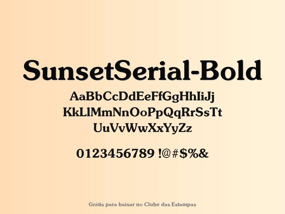 Fonte Sunsetserial Bold Grátis Para Baixar