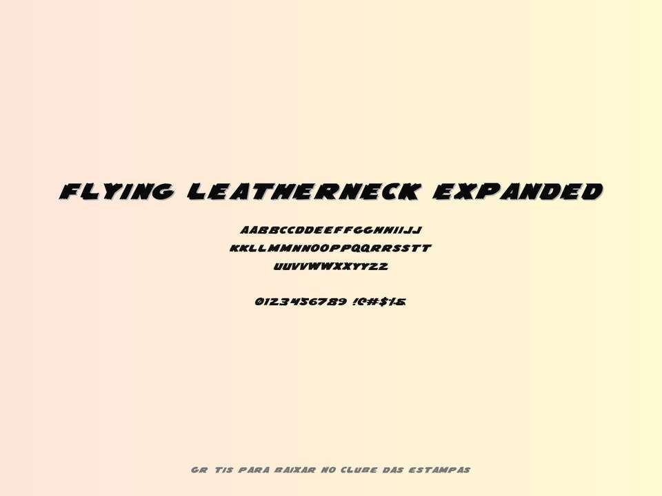 Fonte Flying Leatherneck Expanded Grátis Para Baixar
