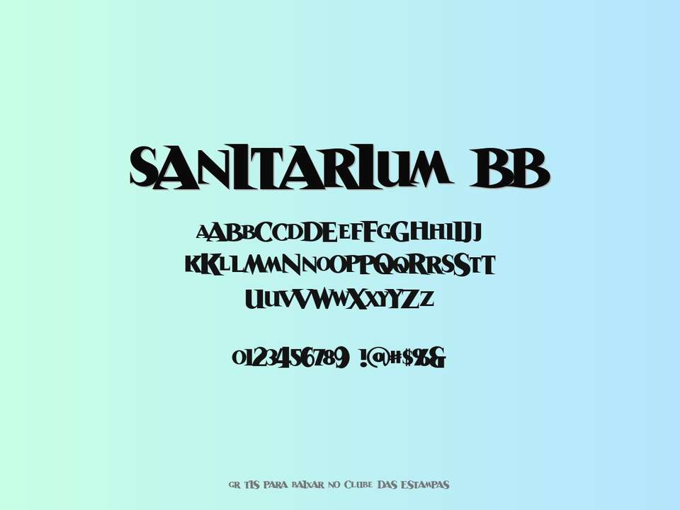 Fonte Sanitarium Bb Grátis Para Baixar