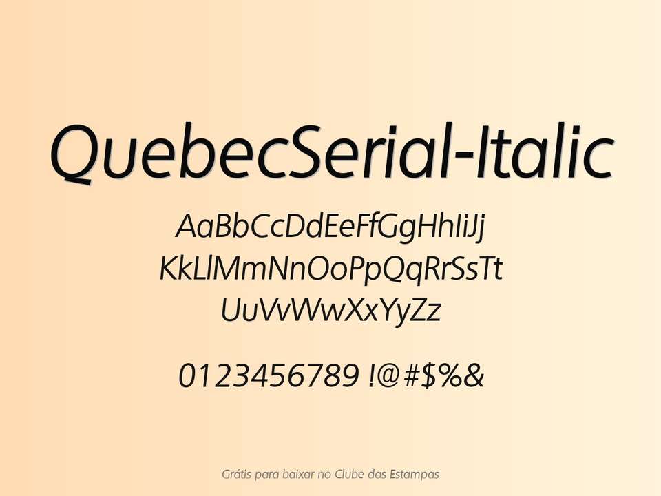 Fonte Quebecserial Italic Grátis Para Baixar