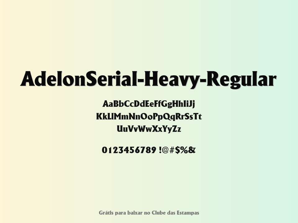 Fonte Adelonserial Heavy Regular Grátis Para Baixar