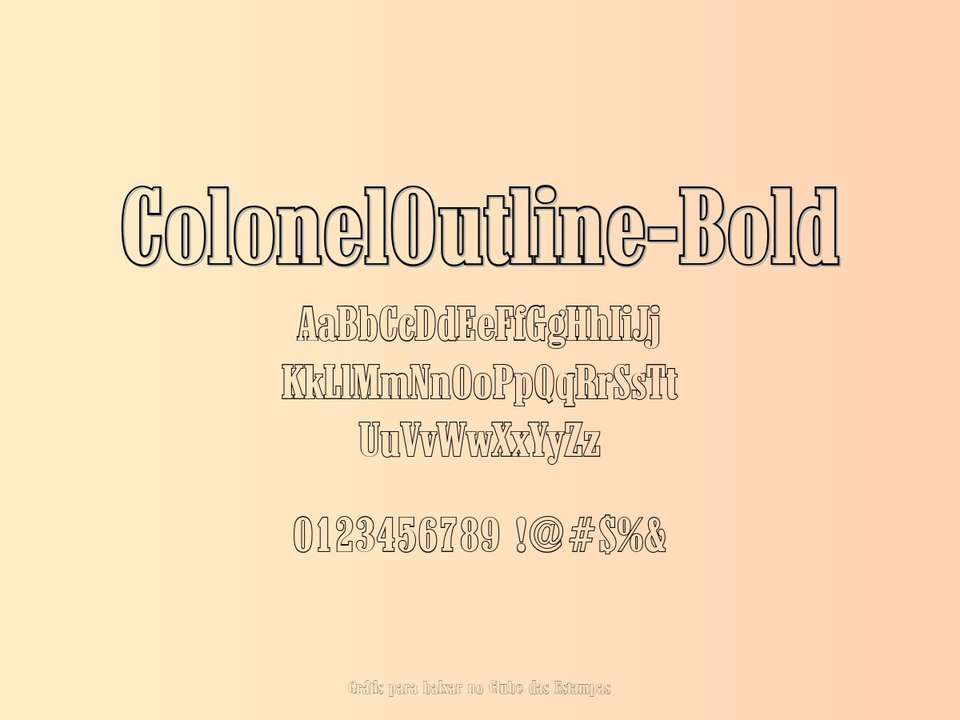 Fonte Coloneloutline Bold Grátis Para Baixar
