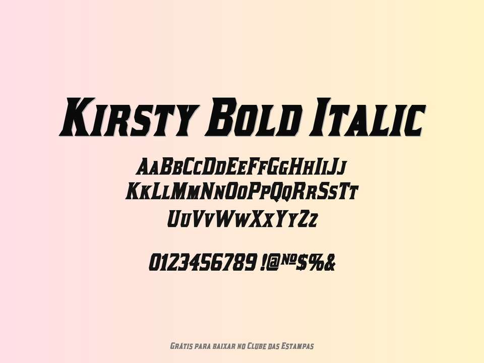Fonte Kirsty Bold Italic Grátis Para Baixar