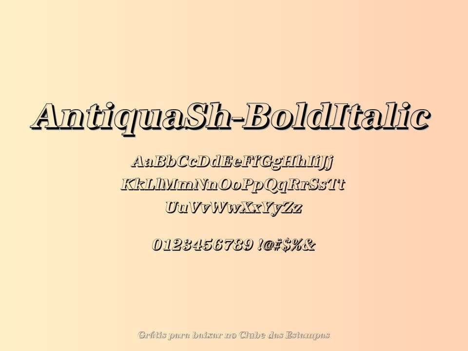 Fonte Antiquash Bolditalic Grátis Para Baixar