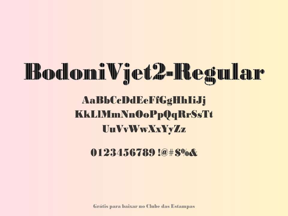Fonte Bodonivjet2 Regular Grátis Para Baixar