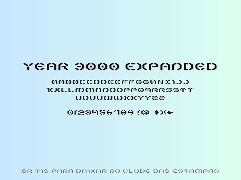 Fonte Year 3000 Expanded Grátis Para Baixar