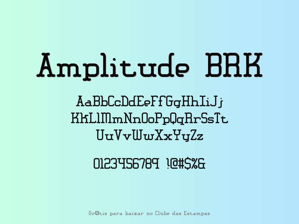 Fonte Amplitude Brk Grátis Para Baixar