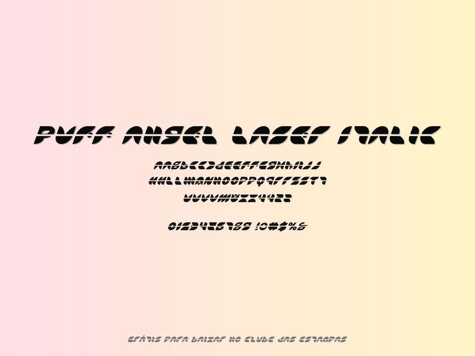Fonte Puff Angel Laser Italic Grátis Para Baixar