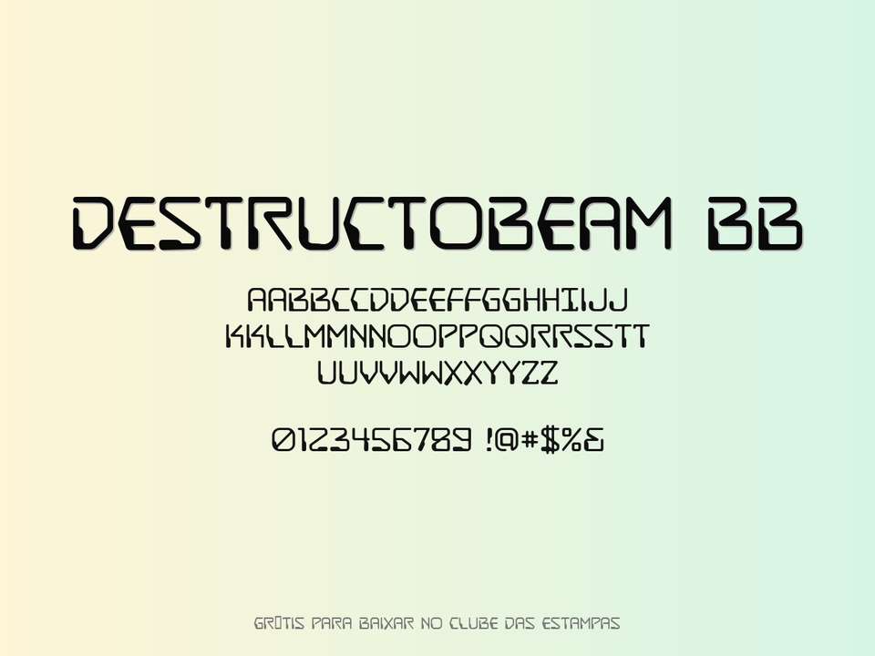 Fonte Destructobeam Bb Grátis Para Baixar
