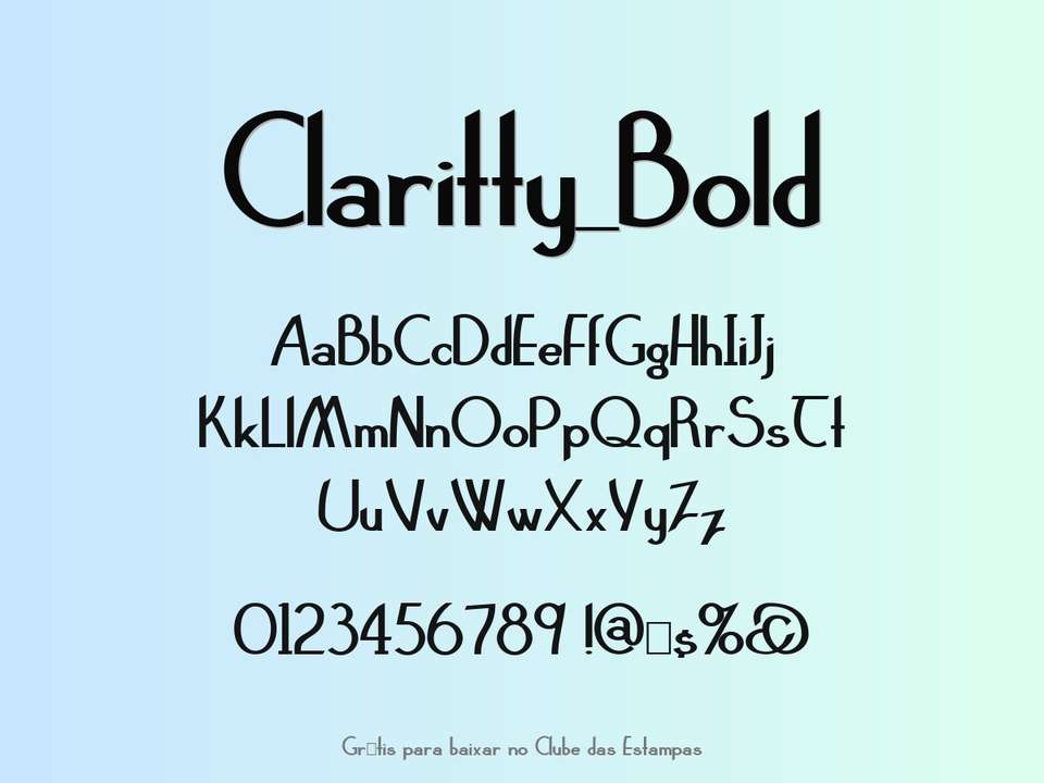 Fonte Claritty Bold Grátis Para Baixar