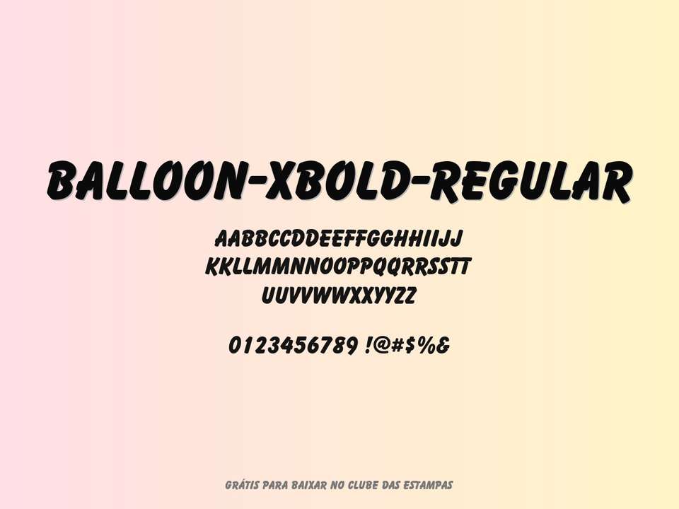Fonte Balloon Xbold Regular Grátis Para Baixar