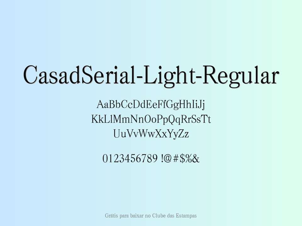 Fonte Casadserial Light Regular Grátis Para Baixar