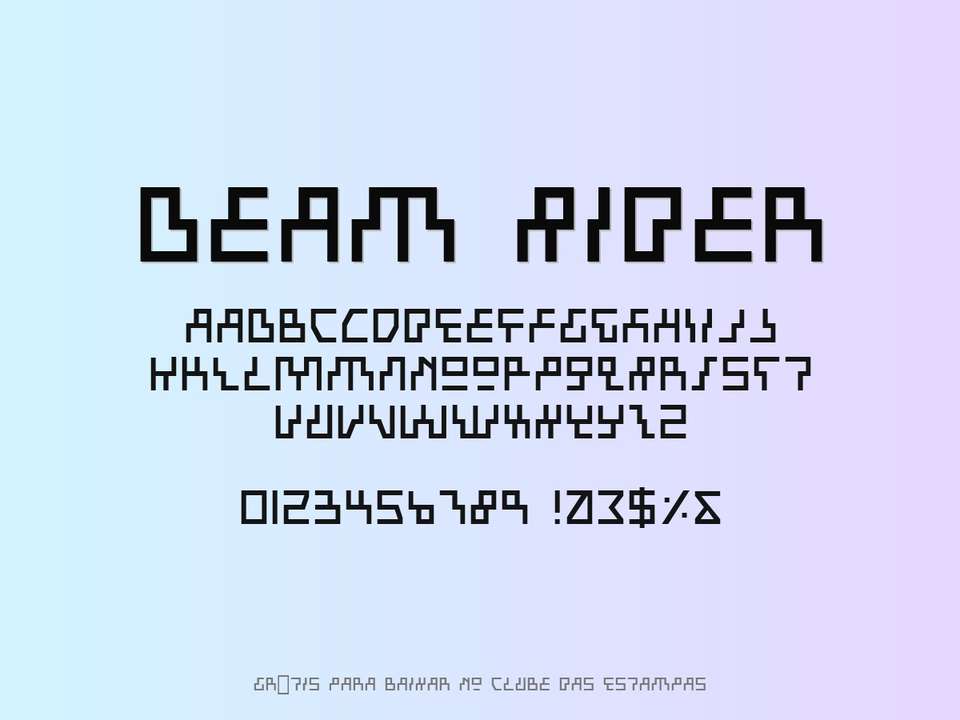 Fonte Beam Rider Grátis Para Baixar