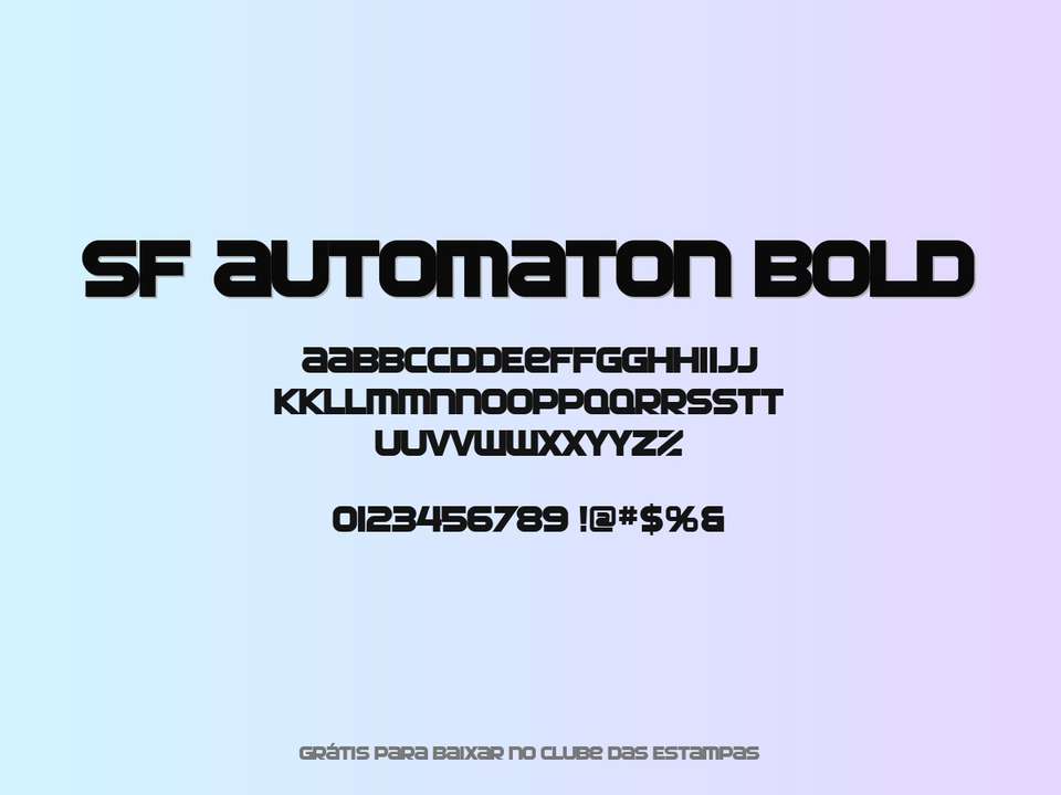 Fonte Sf Automaton Bold Grátis Para Baixar
