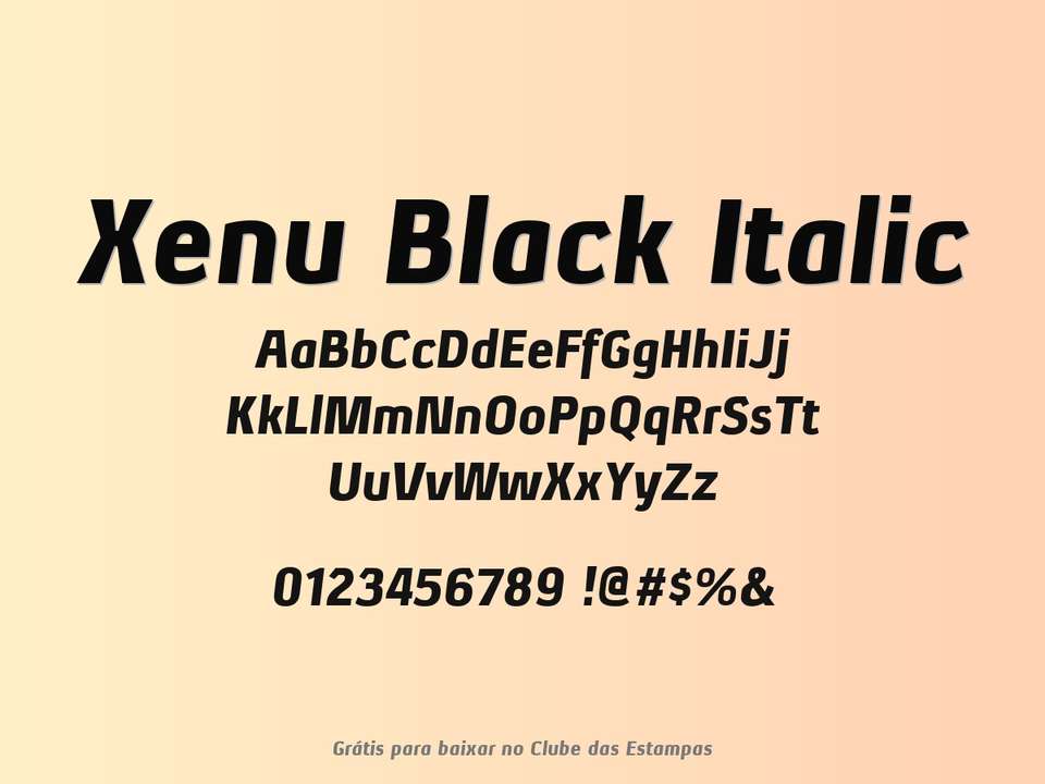 Fonte Xenu Black Italic Grátis Para Baixar