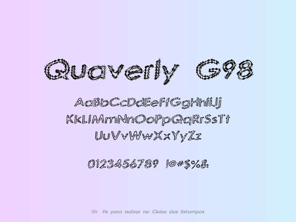 Fonte Quaverly G98 Grátis Para Baixar