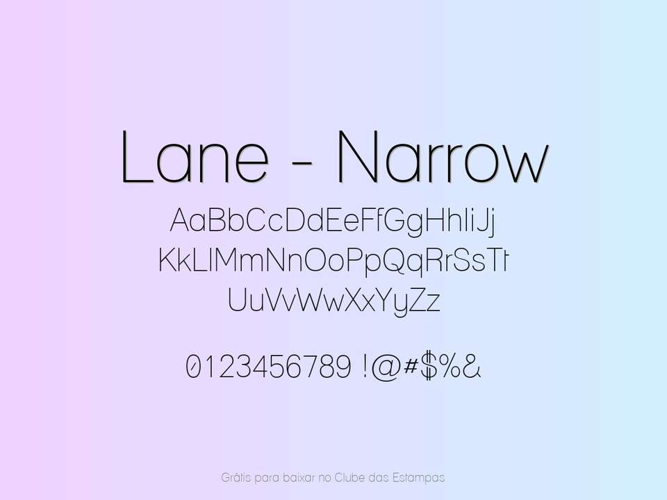 Fonte Lane Narrow Grátis Para Baixar