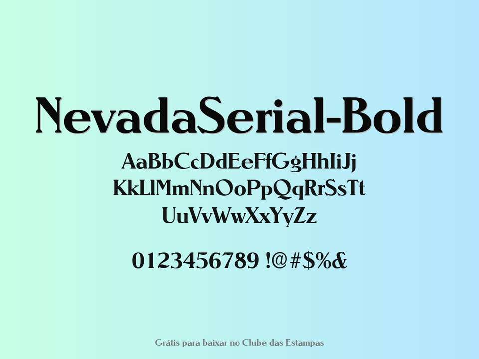 Fonte Nevadaserial Bold Grátis Para Baixar