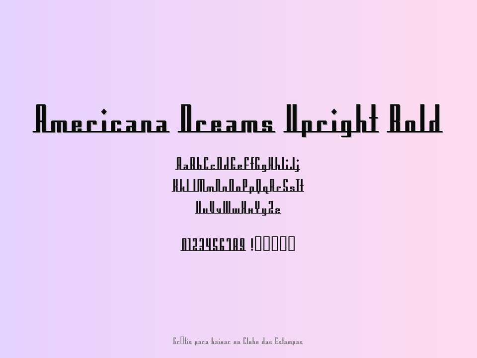 Fonte Americana Dreams Upright Bold Grátis Para Baixar
