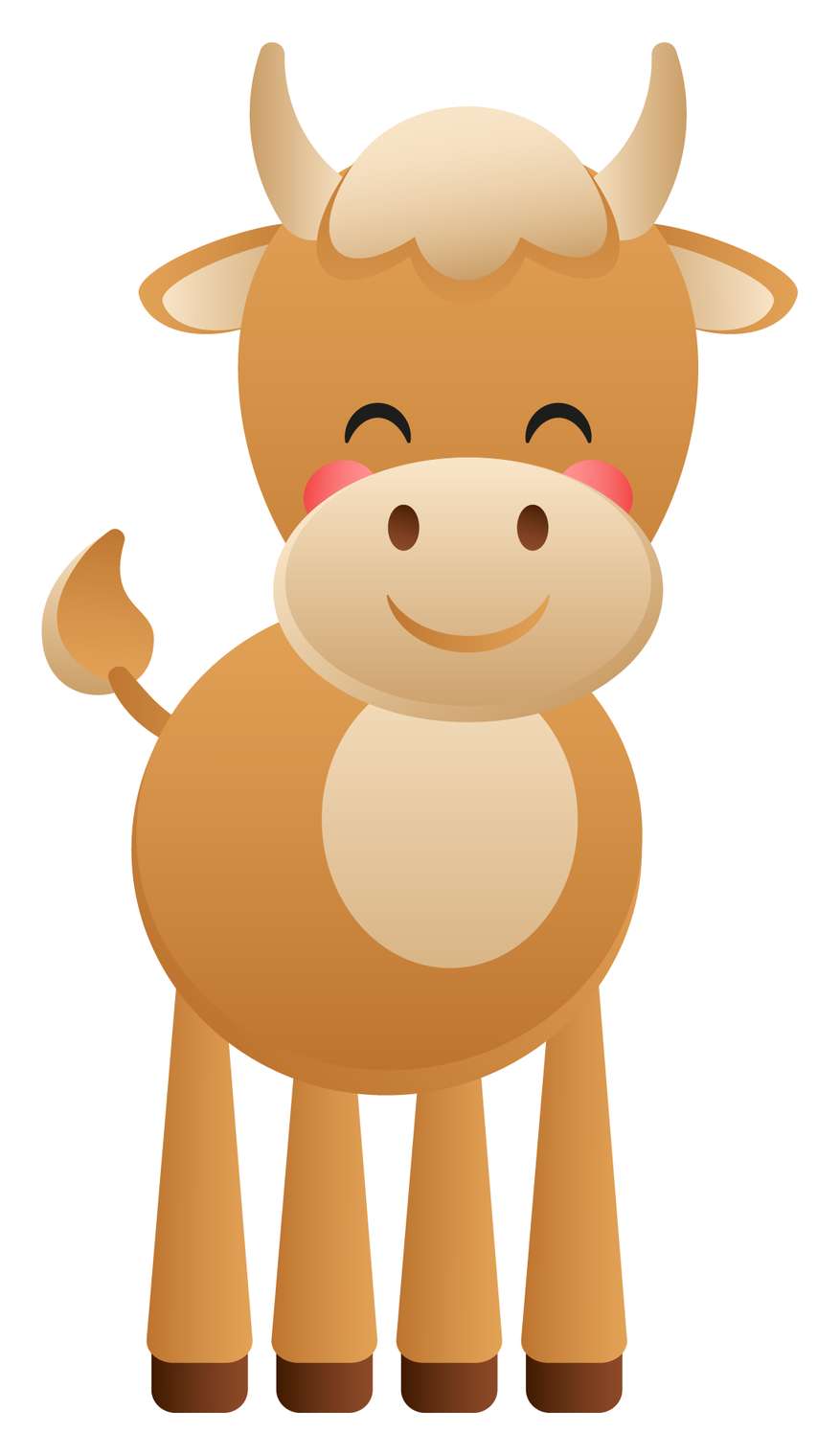 Bezerro Cartoon Simpático Animais Png Grátis Para Baixar