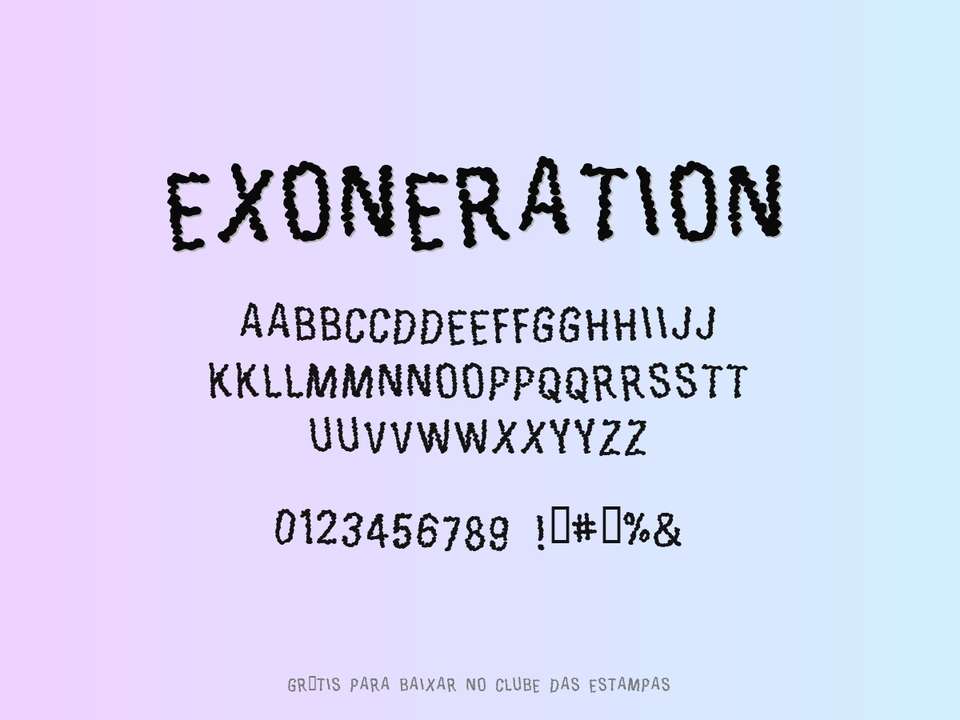 Fonte Exoneration Grátis Para Baixar