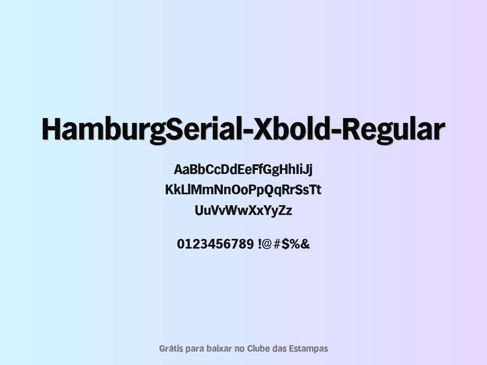 Fonte Hamburgserial Xbold Regular Grátis Para Baixar