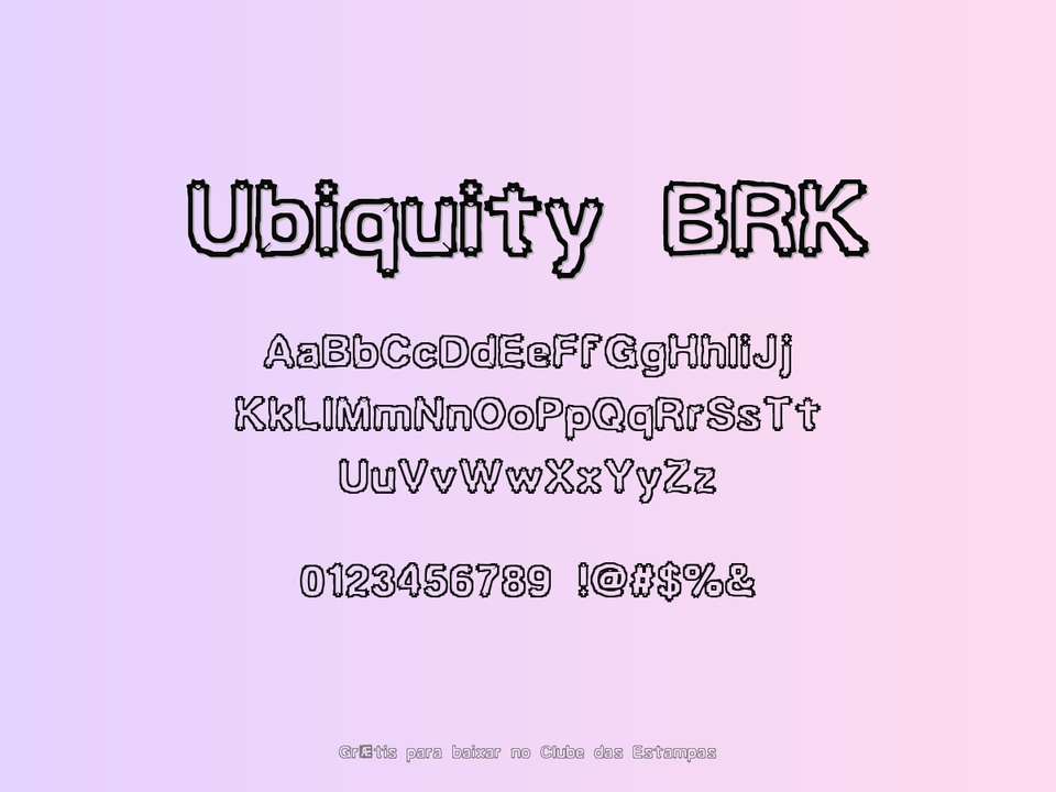 Fonte Ubiquity Brk Grátis Para Baixar