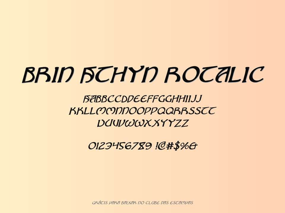 Fonte Brin Athyn Rotalic Grátis Para Baixar
