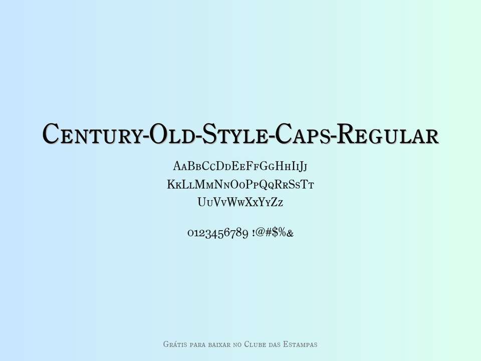 Fonte Century Old Style Caps Regular Grátis Para Baixar