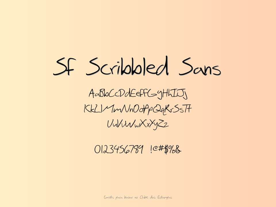 Fonte Sf Scribbled Sans Grátis Para Baixar