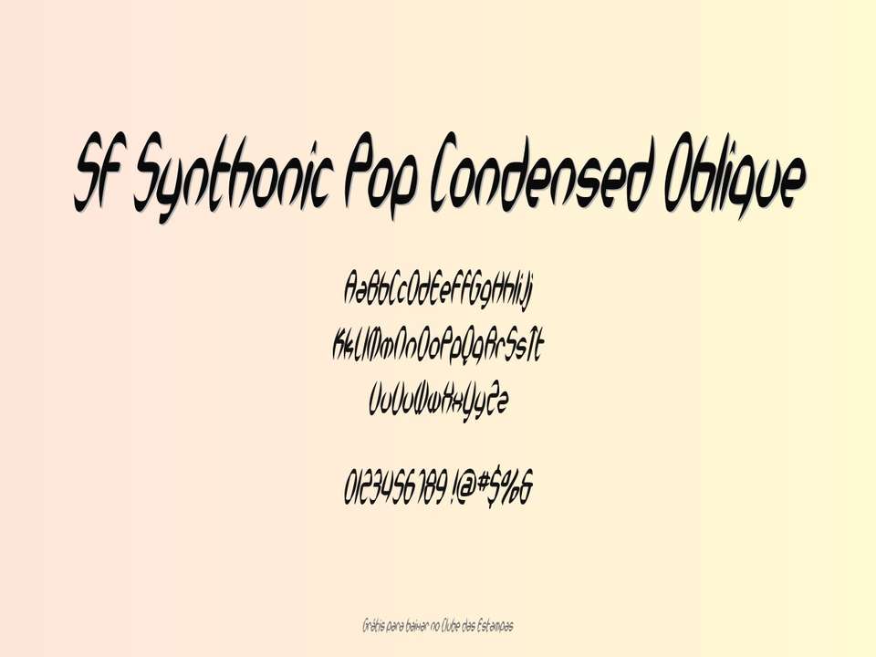 Fonte Sf Synthonic Pop Condensed Oblique Grátis Para Baixar
