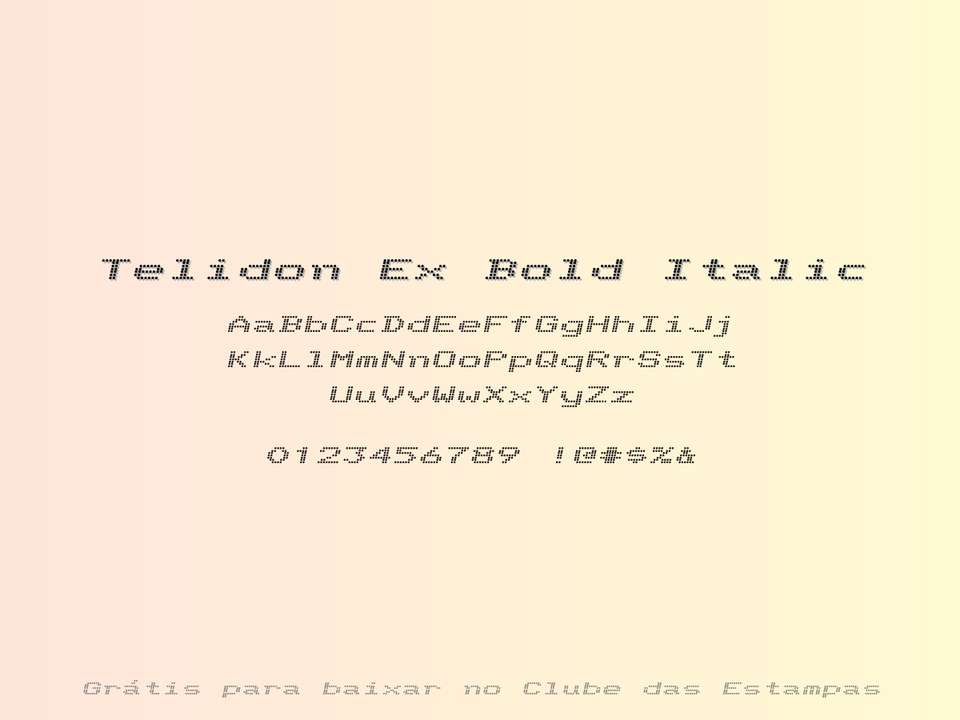 Fonte Telidon Ex Bold Italic Grátis Para Baixar