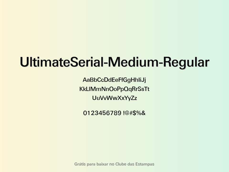 Fonte Ultimateserial Medium Regular Grátis Para Baixar