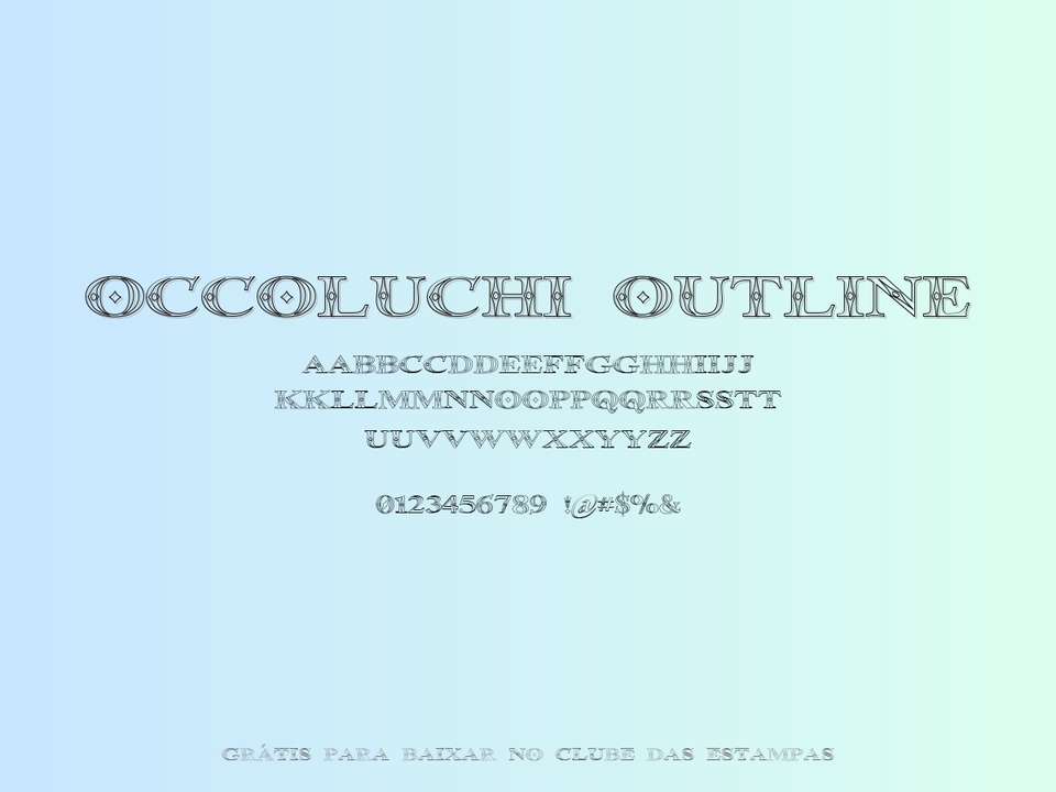 Fonte Occoluchi Outline Grátis Para Baixar