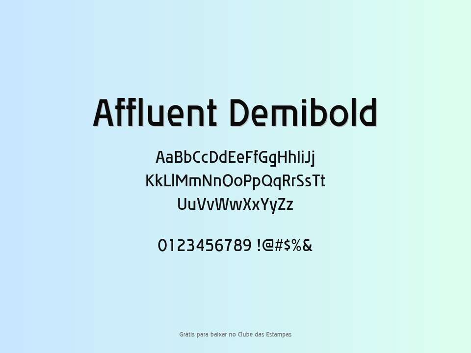 Fonte Affluent Demibold Grátis Para Baixar