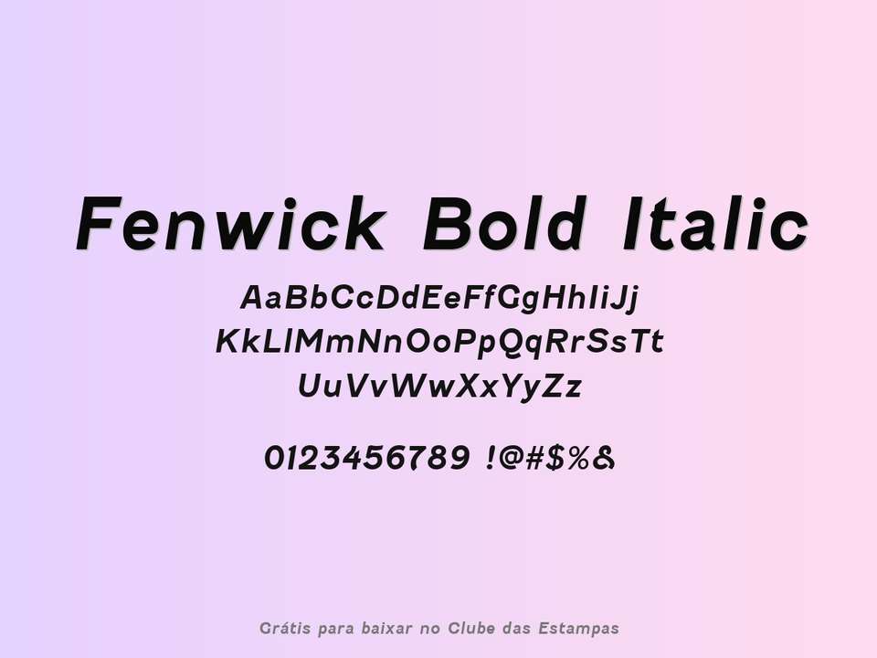 Fonte Fenwick Bold Italic Grátis Para Baixar