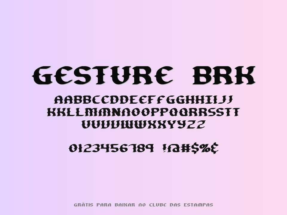 Fonte Gesture Brk Grátis Para Baixar